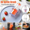 Silicone Oil Dispenser Brush with Storage Lid - Grey - view 2