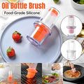 Silicone Oil Dispenser Brush with Storage Lid - Orange - view 2