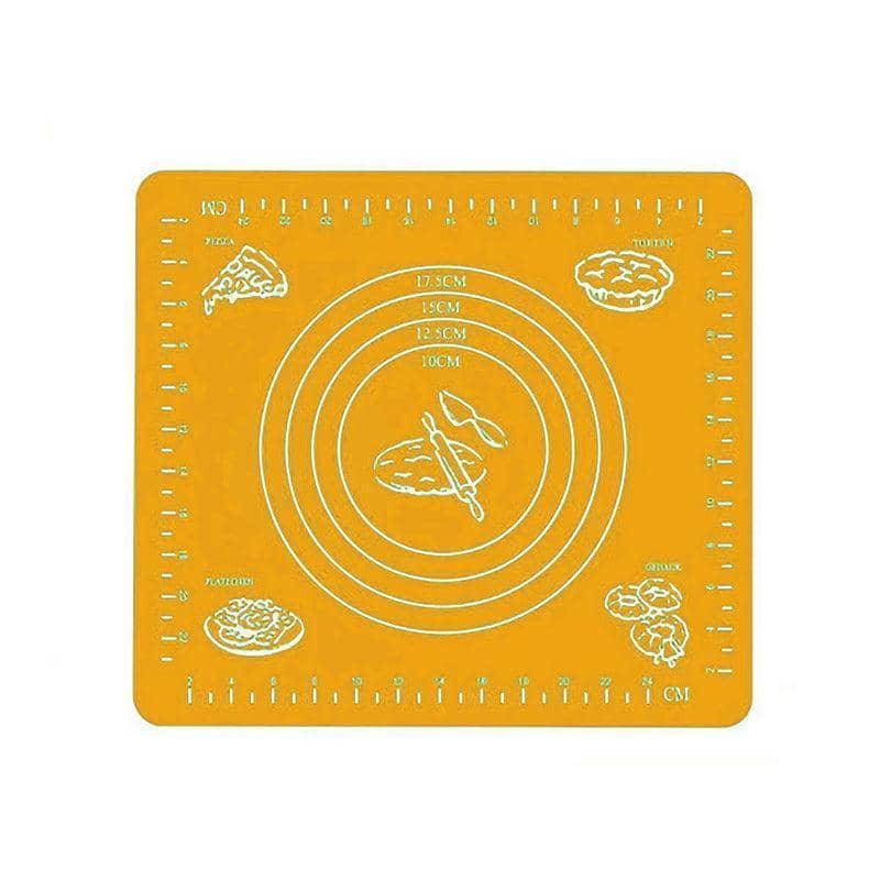Silicone Pastry Mat, Non-Stick, Orange - 29 x 26 cm