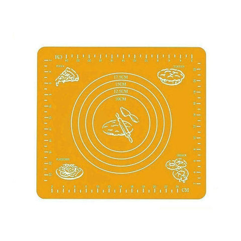 Silicone Pastry Mat, Non-Stick, Orange - 29 x 26 cm