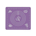 Silicone Pastry Mat, Non-Stick, Purple - 29 x 26 cm