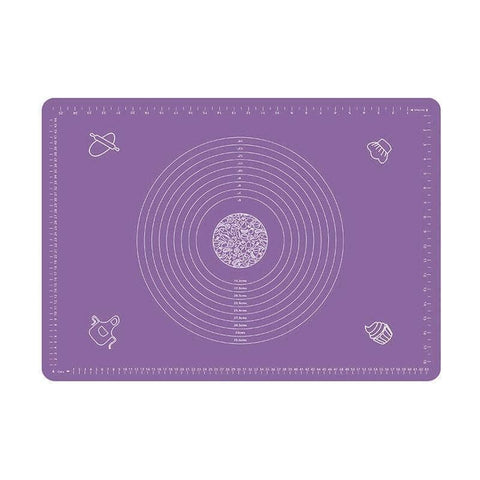 Silicone Pastry Mat, Non-Stick, Purple - 64 x 45 cm