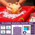 Silicone Pastry Mat, Non-Stick, Purple - 64 x 45 cm - view 2