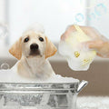 Silicone Pet Bath Massage Brush with Shampoo Dispenser - Yellow - view 4