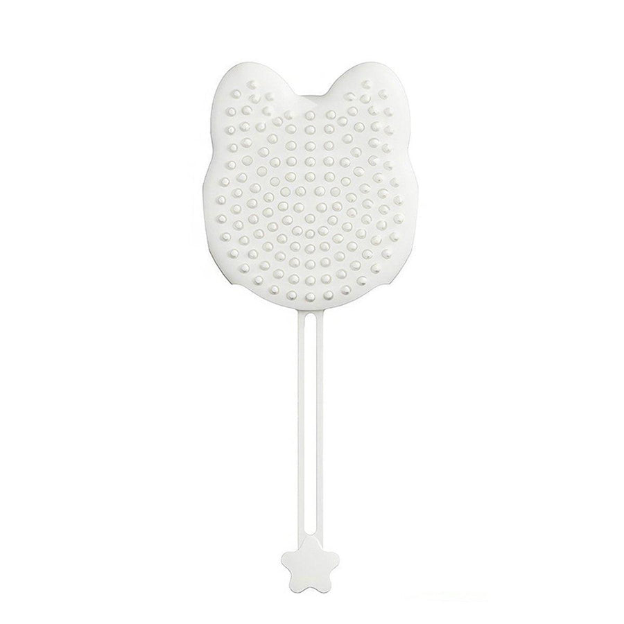 Silicone Pet Brush for Grooming and Furniture Hair Removal - White