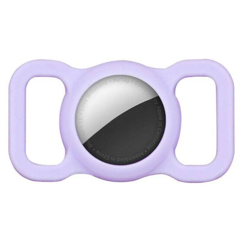 Silicone Pet Collar Case for AirTag - Light Purple