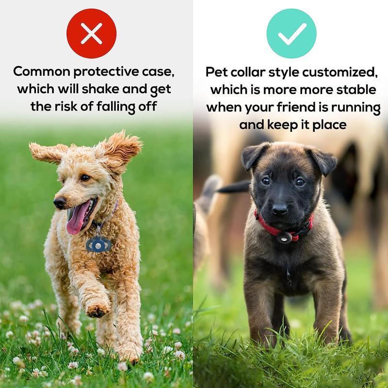Silicone Pet Collar Case for AirTag - Pink Glow in the Dark - view 11