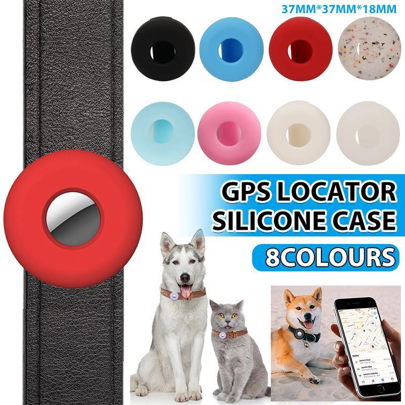 Silicone Pet Collar Case for AirTag - Pink Glow in the Dark - view 2