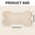 Silicone Pet Feeding Mat, Bone Shaped, Waterproof - Black - view 4
