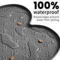 Silicone Pet Feeding Mat, Bone Shaped, Waterproof - Cream - view 5