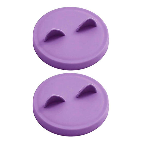 Silicone Pet Food Can Lids, Pack of 2 - Purple