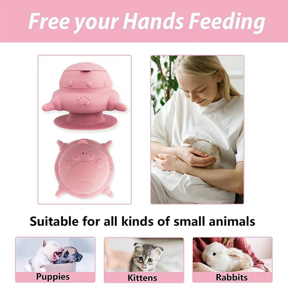 Silicone Pet Milk Feeder for Puppies and Kittens - Teal Blue - view 5