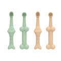 Silicone Pet Toothbrush Set of 2 for Dogs and Cats - Beige - view 3