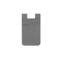 Silicone Phone Card Holder Double Layer Adhesive Wallet - Grey