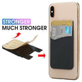 Silicone Phone Card Holder Double Layer Adhesive Wallet - Pink - view 6
