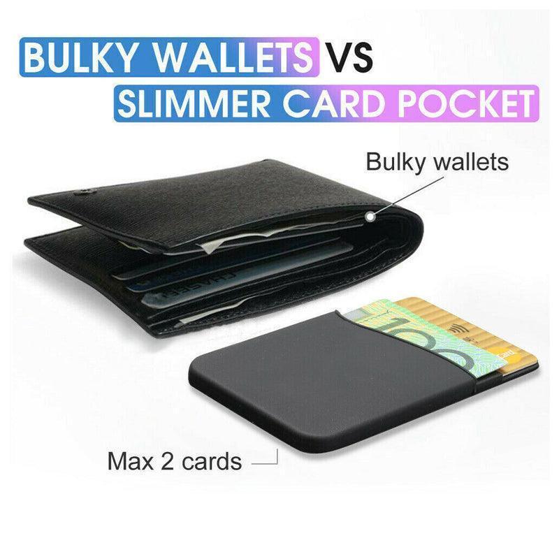 Silicone Phone Card Holder Double Layer Adhesive Wallet - Purple - view 8