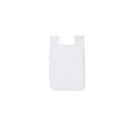 Silicone Phone Card Holder Double Layer Adhesive Wallet - White