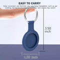 Silicone Protective Case for Apple AirTag with Key Ring - Navy Blue - view 4