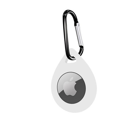 Silicone Protective Case with Hook for AirTag - White