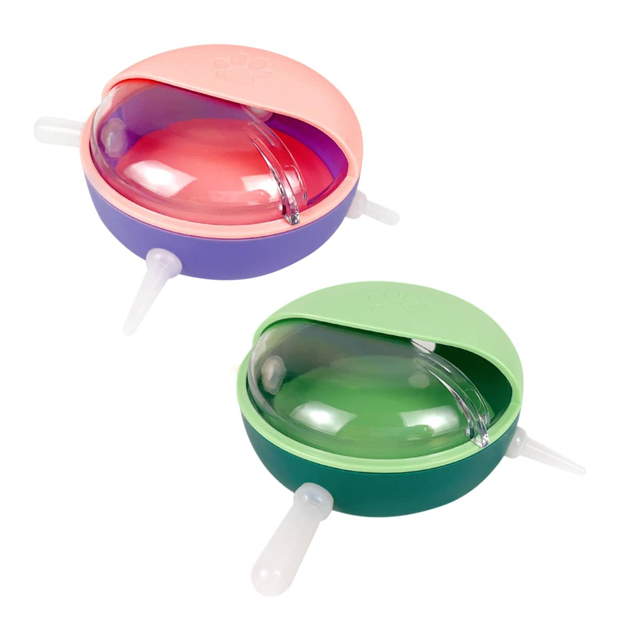 Silicone Puppy Feeder Milk Feeding Bowl with Nipples - Pink - view 3