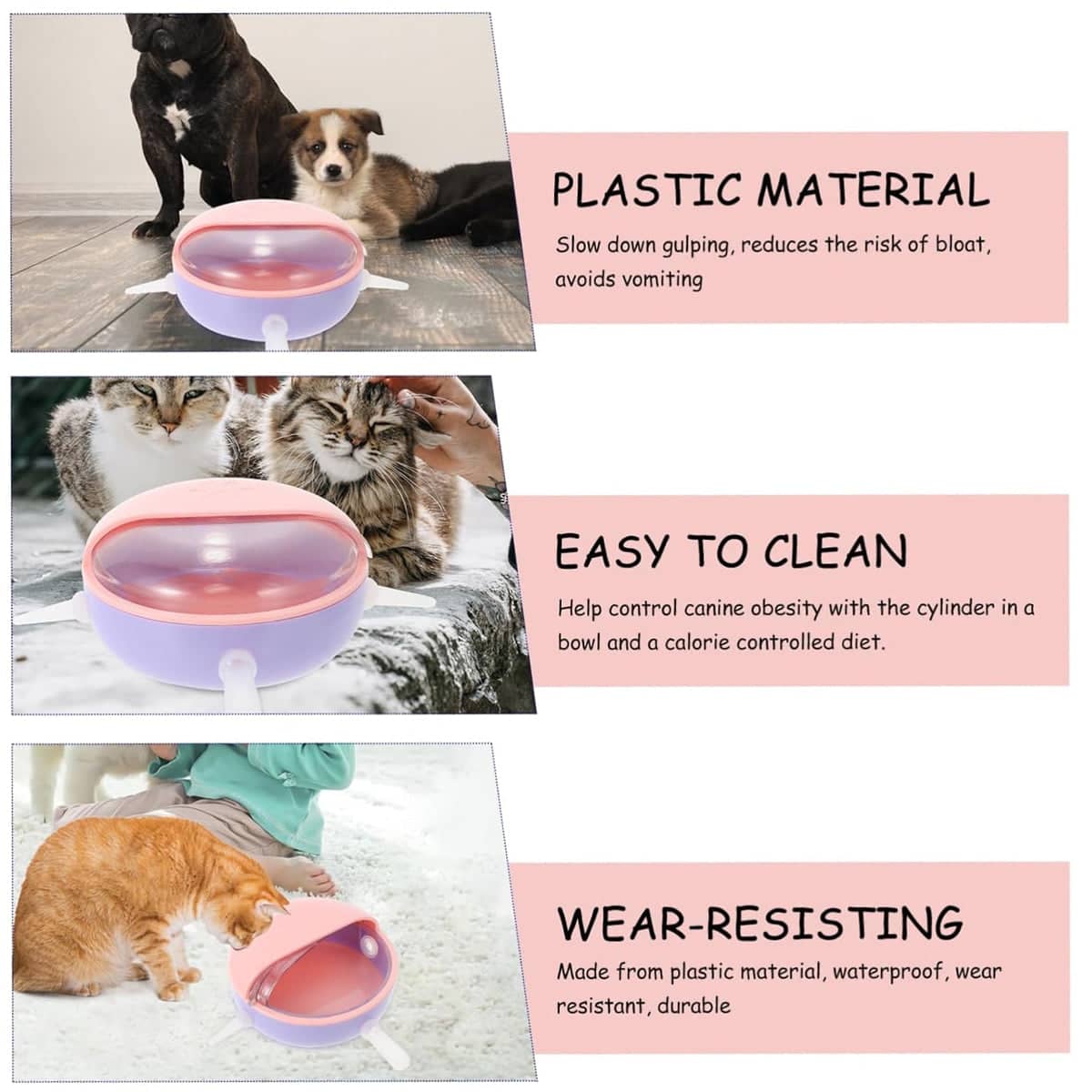 Silicone Puppy Feeder Milk Feeding Bowl with Nipples - Pink - view 5