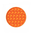 Silicone Push Pop Bubble Fidget Toy Sensory Stress Relief - Orange Round