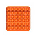 Silicone Push Pop Bubble Fidget Toy Sensory Stress Relief - Orange Square
