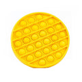 Silicone Push Pop Bubble Fidget Toy Sensory Stress Relief - Yellow Round