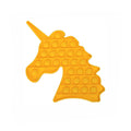 Silicone Push Pop Bubble Fidget Toy Sensory Stress Relief - Yellow Unicorn