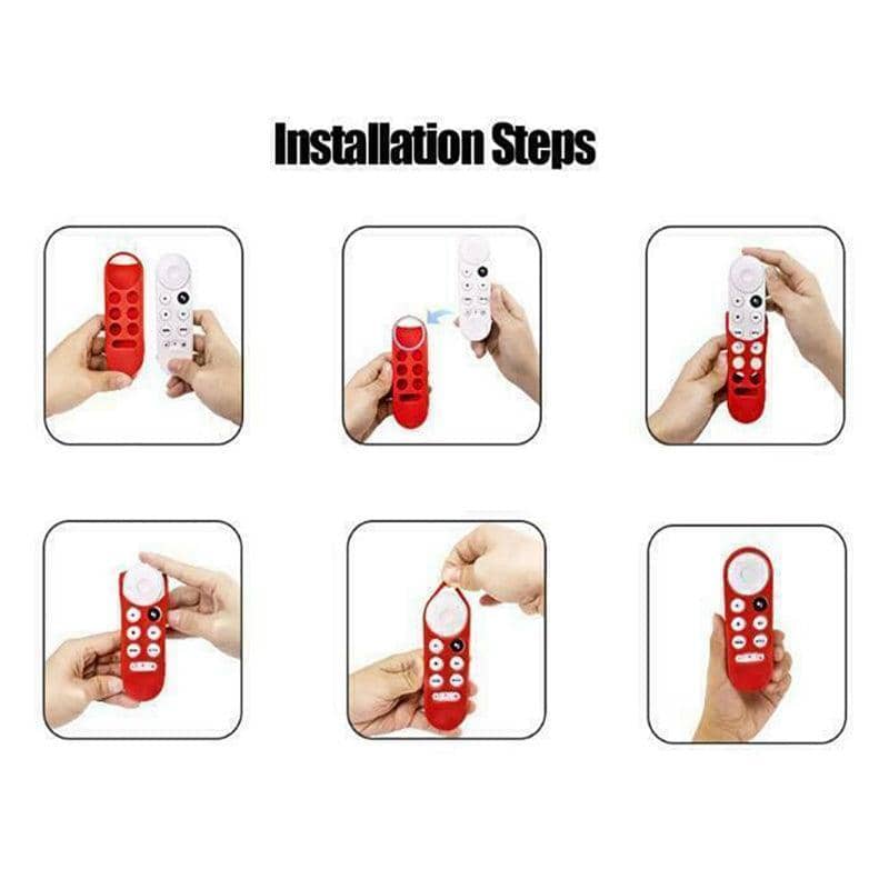 Silicone Remote Cover for Chromecast with Google TV (2020) Voice Remote - Black - view 5