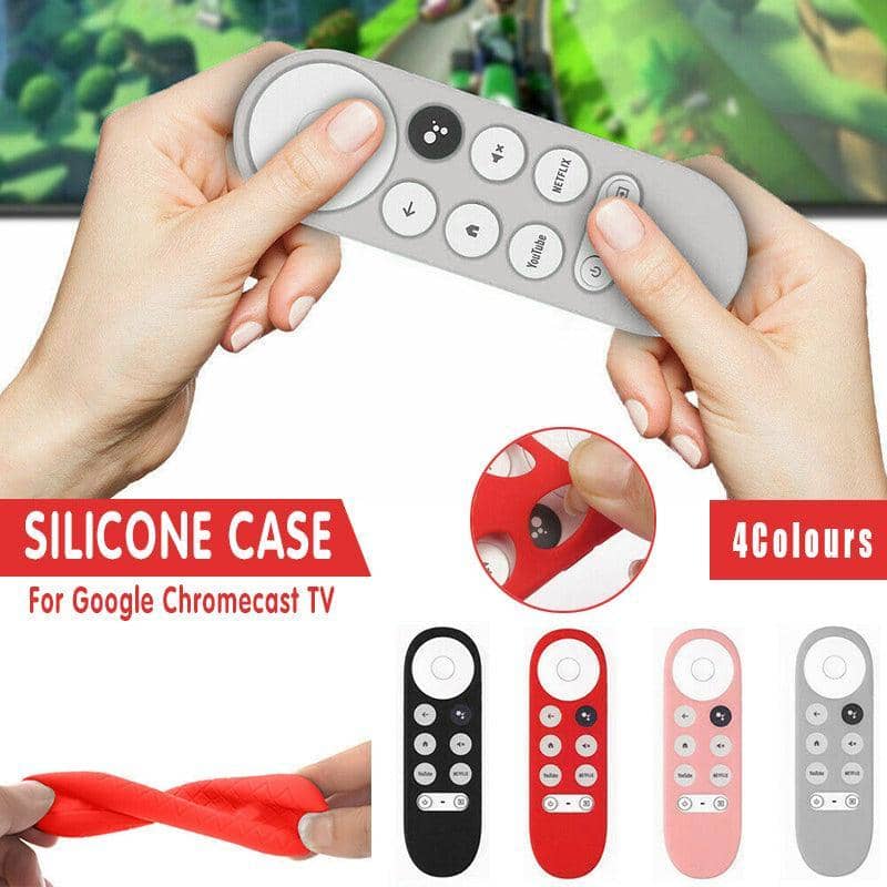 Silicone Remote Cover for Chromecast with Google TV (2020) Voice Remote - Red - view 2