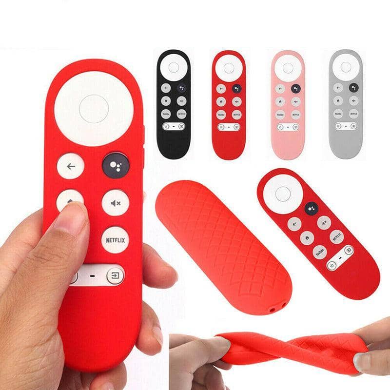 Silicone Remote Cover for Chromecast with Google TV (2020) Voice Remote - Red - view 4