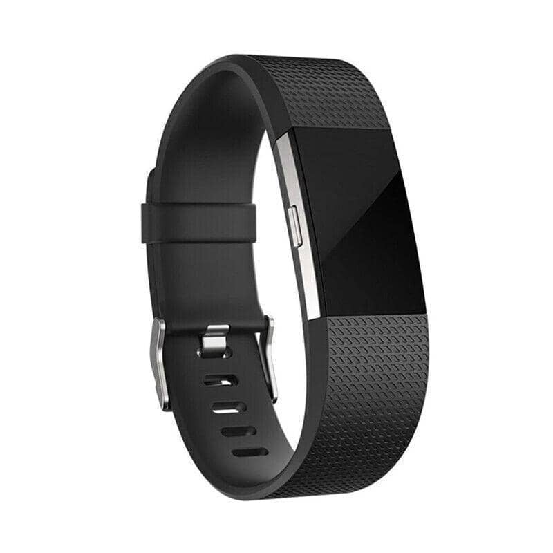 Silicone Replacement Band for Fitbit Charge 2, Small (14-18.5 cm Wrist) - Black