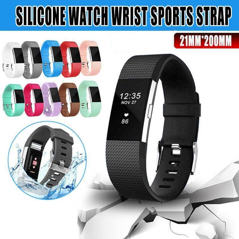 Silicone Replacement Band for Fitbit Charge 2, Small (14-18.5 cm Wrist) - Black - view 2
