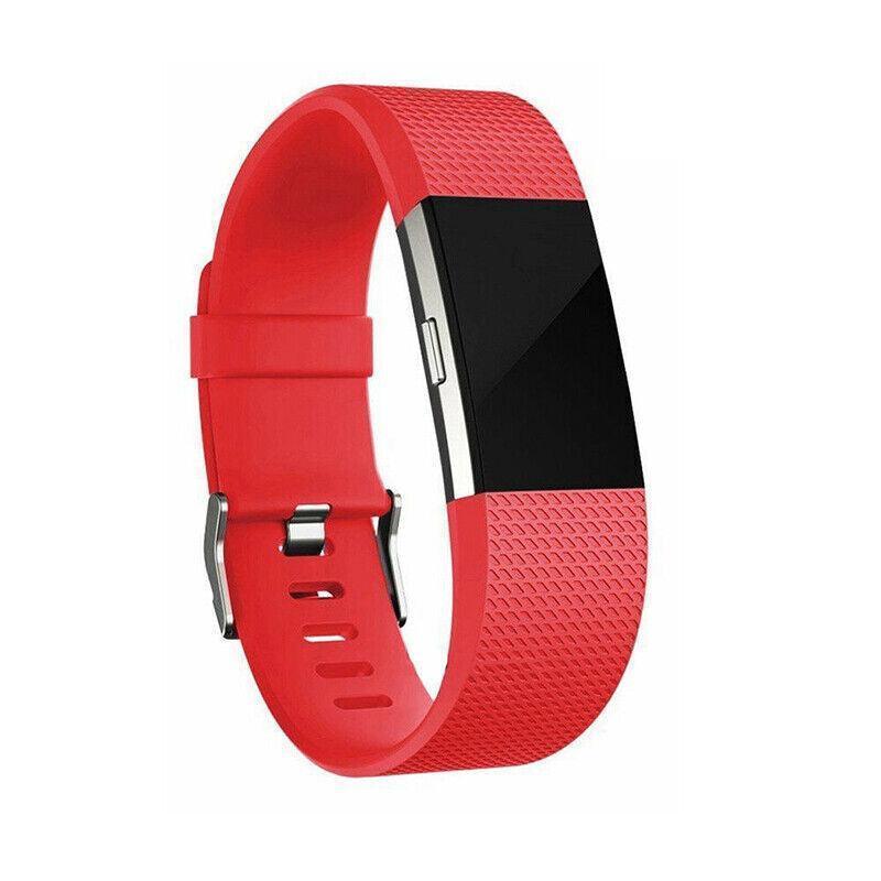 Silicone Replacement Band for Fitbit Charge 2, Small (14-18.5 cm Wrist) - Red