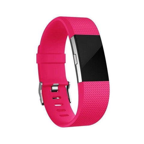 Silicone Replacement Band for Fitbit Charge 2, Small (14-18.5 cm Wrist) - Rose Red