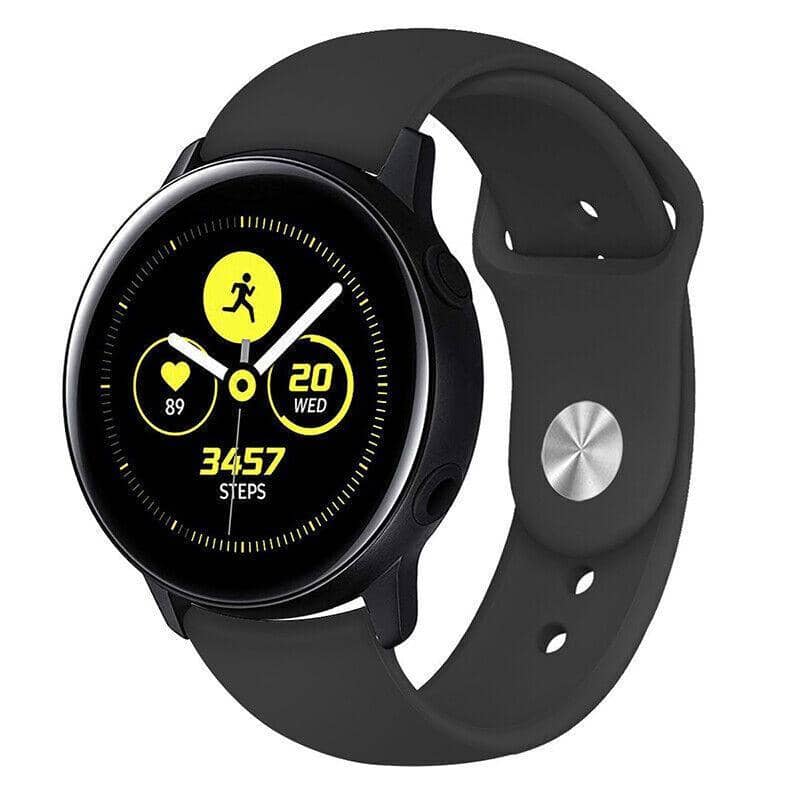 Silicone Replacement Watch Band 22 mm - Black