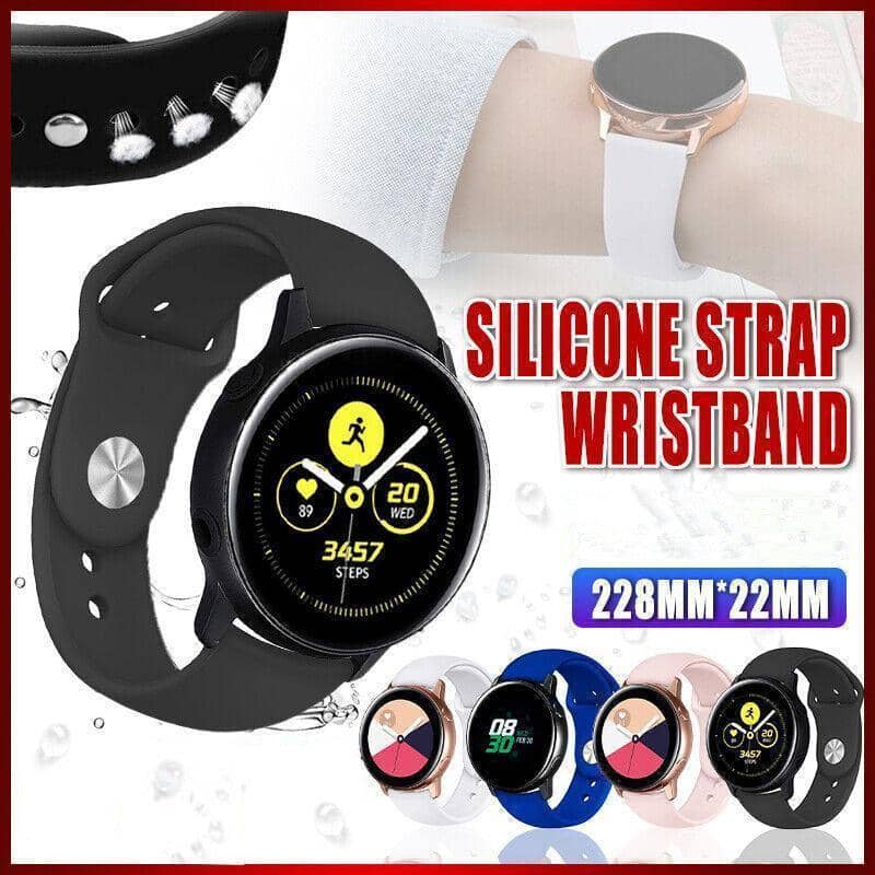Silicone Replacement Watch Band 22 mm - Black - view 2