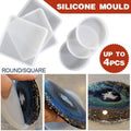 Silicone Resin Casting Mould Coaster - Large Round 8.8 cm, Pack of 4 - view 2