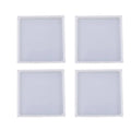 Silicone Resin Casting Mould Coaster - Large Square 10.7 cm, Pack of 4
