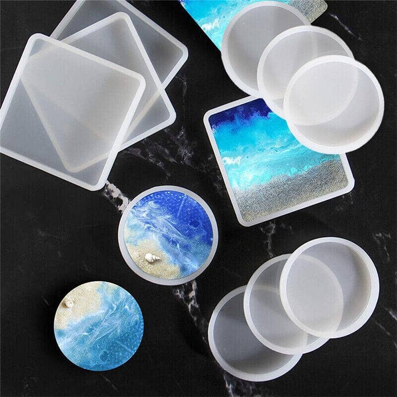 Silicone Resin Coaster Casting Mould - Large Square (10.7 cm) - view 4