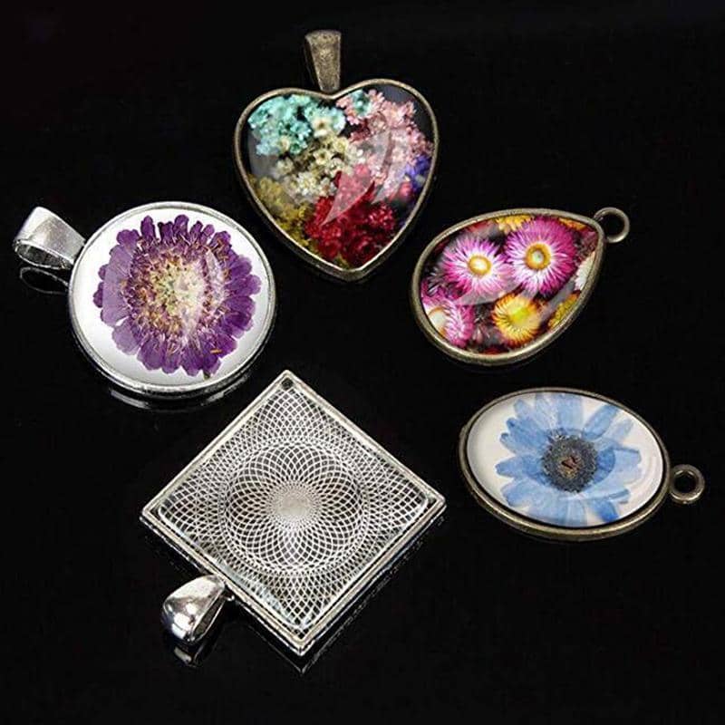 Silicone Resin Mould Jewellery Casting Epoxy Pendant Tray Craft Kit, Set of 31 - view 4