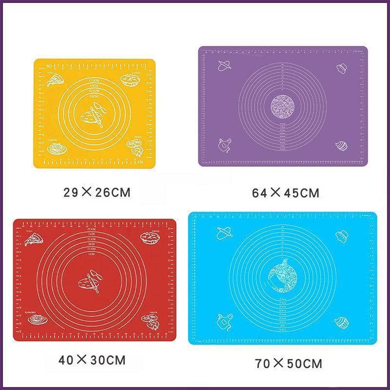 Silicone Rolling Dough Mat, Non-Stick Pastry Baking Mat - Pink, 64 x 45 cm - view 3