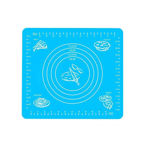Silicone Rolling Dough Mat, Non-Stick Pastry Sheet - Blue, 29 x 26cm