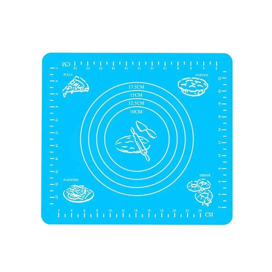 Silicone Rolling Dough Mat, Non-Stick Pastry Sheet - Blue, 29 x 26cm