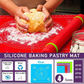 Silicone Rolling Dough Mat, Non-Stick Pastry Sheet - Blue, 29 x 26cm - view 2