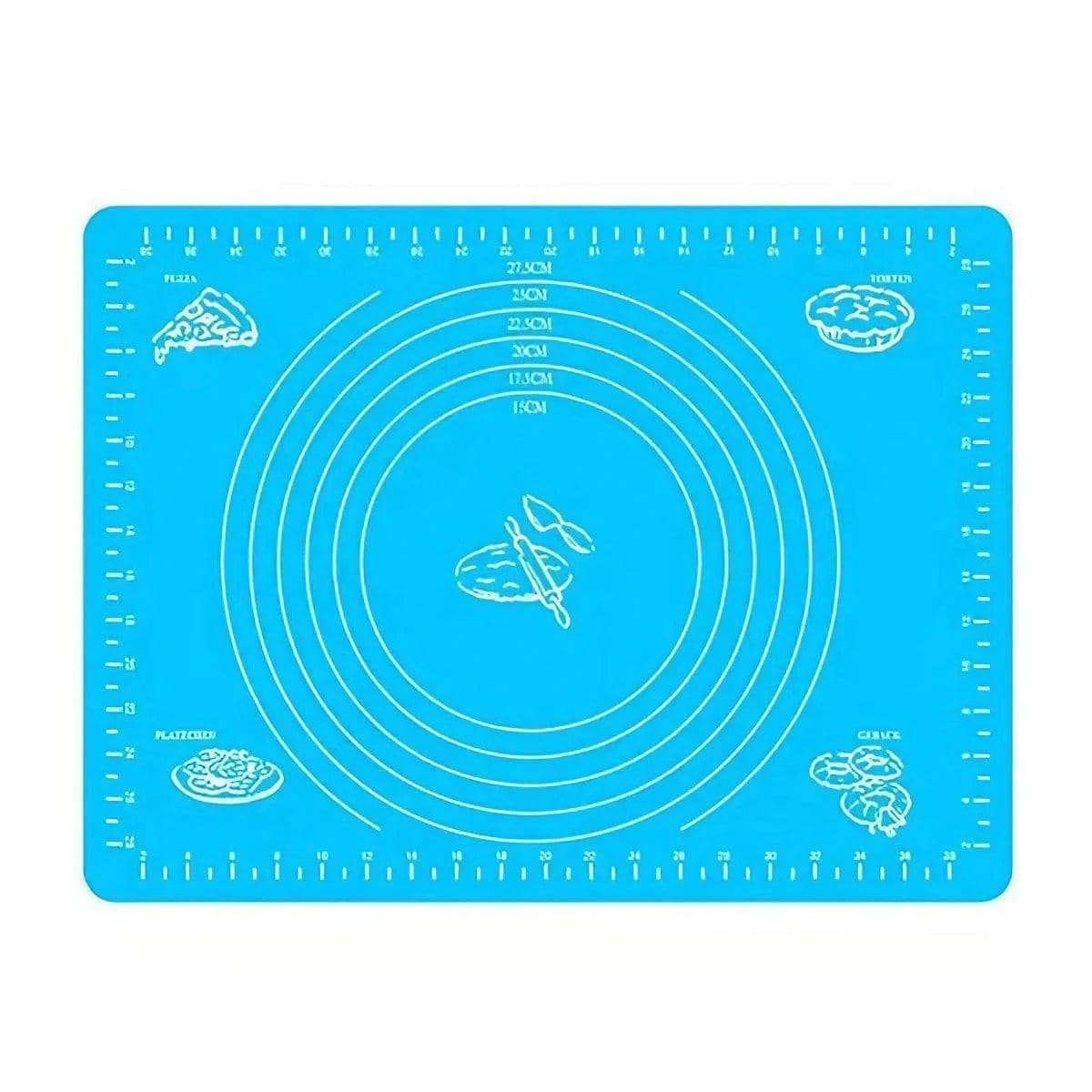 Silicone Rolling Dough Mat, Non-Stick Pastry Sheet - Blue, 40 x 30cm