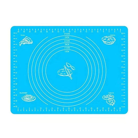 Silicone Rolling Dough Mat, Non-Stick Pastry Sheet - Blue, 40 x 30cm
