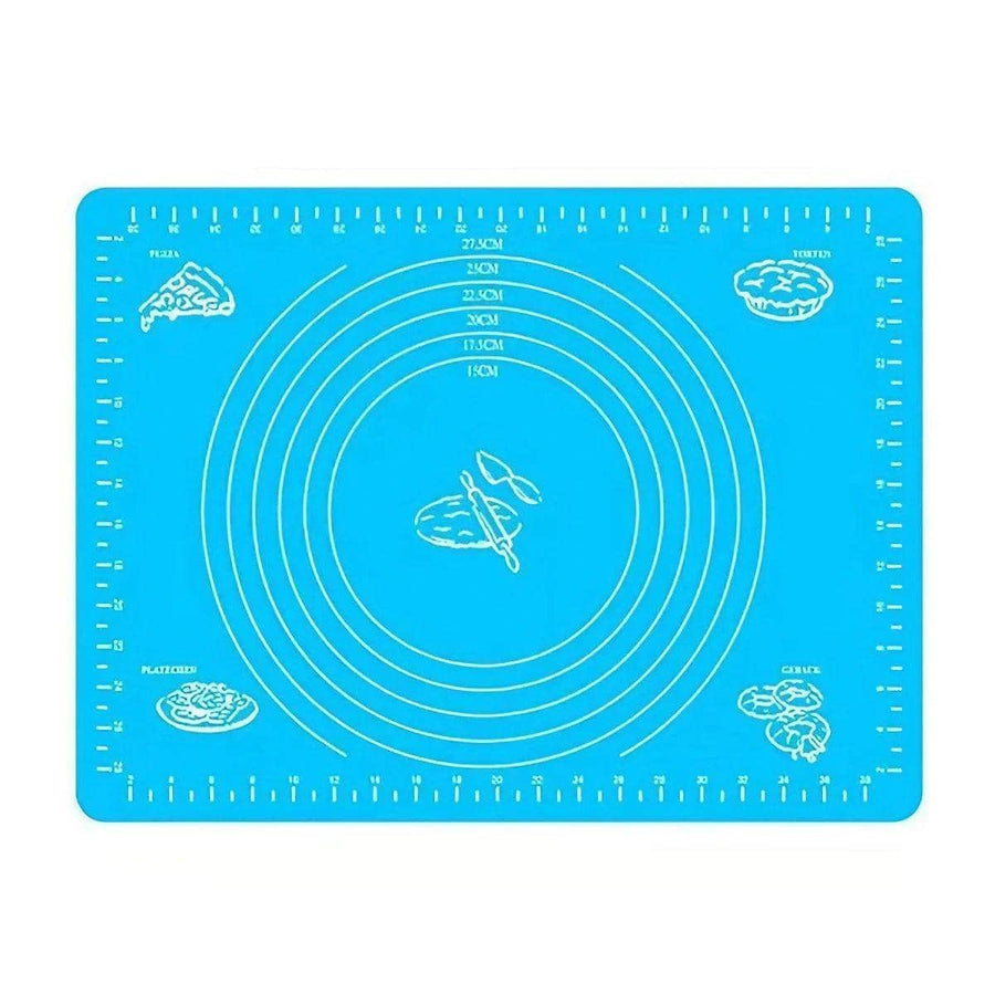 Silicone Rolling Dough Mat, Non-Stick Pastry Sheet - Blue, 40 x 30cm