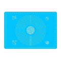 Silicone Rolling Dough Mat, Non-Stick Pastry Sheet - Blue, 64 x 45cm